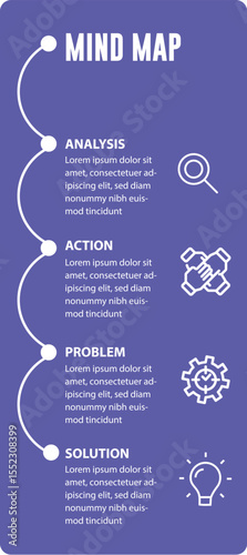 Step-by-Step Infographic Template with Numbers, Icons, and Tag Labels for Marketing Use