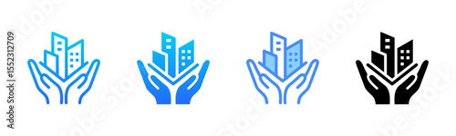 Property Insurance Multi Style Icon Set