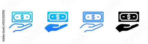 Cash Multi Style Icon Set