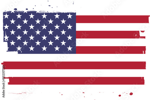 united states of america flag with grunge effect