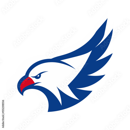 Bald Eagle Patriotic Theme Logo Vector Illustration