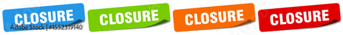 closure sticker. closure sticker set on white background