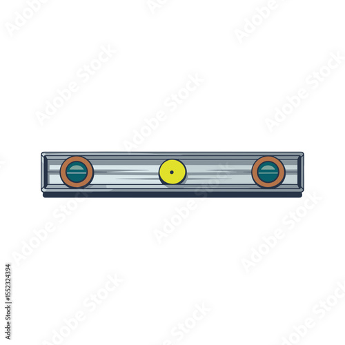 Minimalistic spirit level design on white background