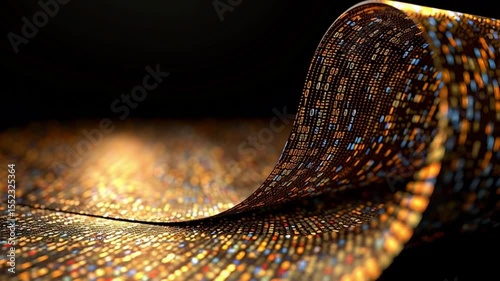 Vibrant Digital Patterns Abstract Technology with Colorful Binary Code Flowing in Mesmerizing Visual Effects