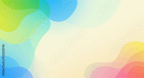 Colorful abstract background with soft shapes and gradient transitions for design