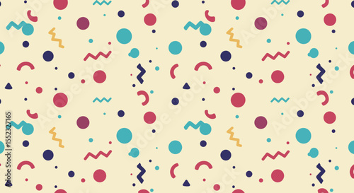 Whimsical and vibrant confetti pattern background for playful designs and joyful celebrations