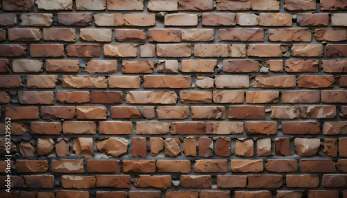 Wallpaper Mural Old brick wall featuring visible cracks and weathered textures, giving it a worn, aged, and grungy appearance commonly seen in urban or industrial buildings texture Torontodigital.ca