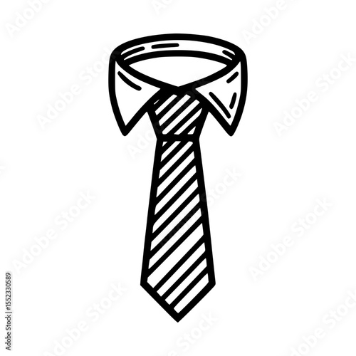An elegant drawing of a tie, showcasing its distinctive design, perfect for business or formal attire