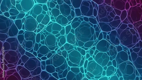 Abstract Cellular Network: Dynamic Blue and Purple Organic Texture