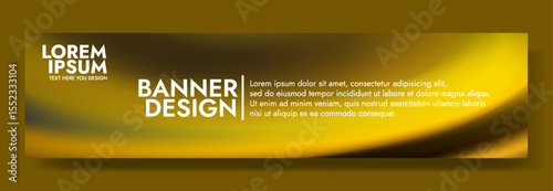 Modern banner design with a luxurious molten amber background