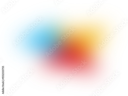 Abstract colorful shape with gradient and glitch effect against a black background