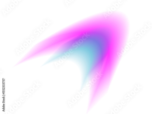 Abstract design with vibrant neon colors and geometric shapes on black background