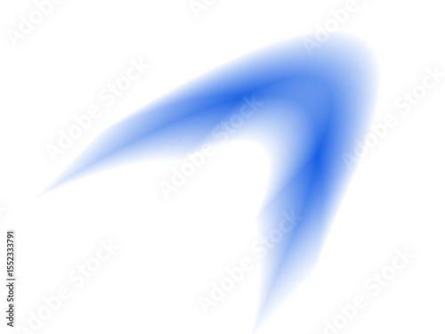 Abstract blue and white curved shape design on a black background with gradients