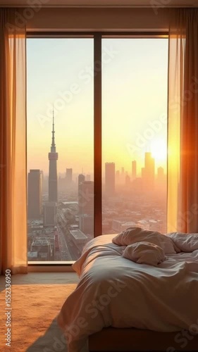 Sunrise Painting the Room in Gold
