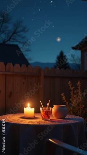 Sipping Under a Silent Sky
