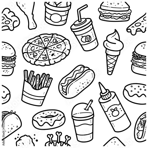 Little ellement Fastfood background White