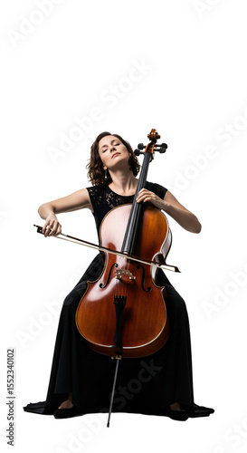 A cellist playing with emotion