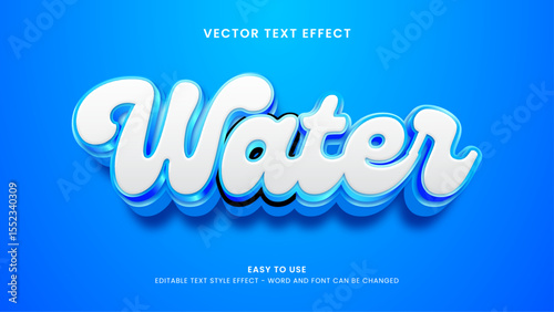 water editable text effect