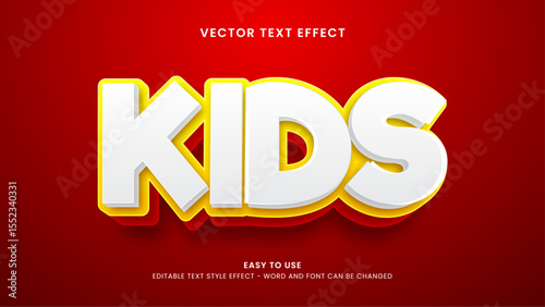 kids editable text effect