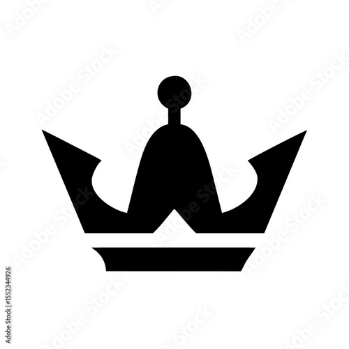 Stylized royal headwear with sharp points and a center orb design on a white background image here