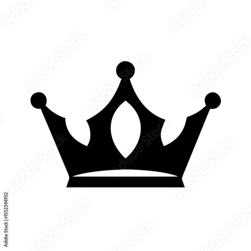 A regal symbol of power and authority displayed with a classic black crown design element on a white field