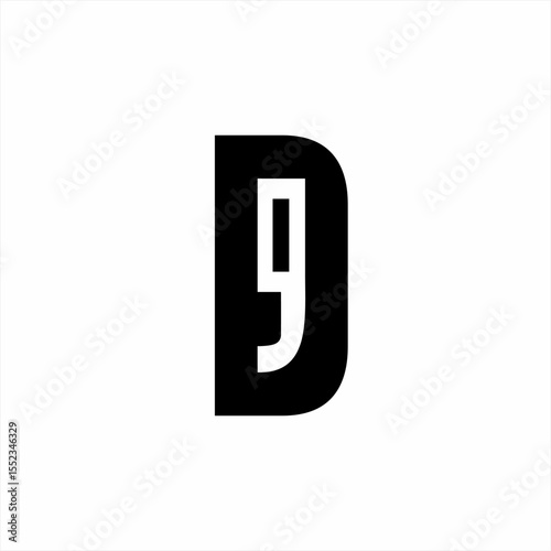 D9 logo design with the number nine in negative space.