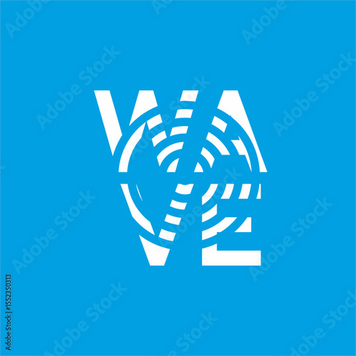 Design the word "Wave" with a whirlpool concept.