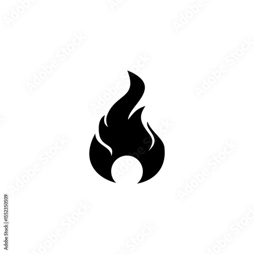 abstract black and white icon