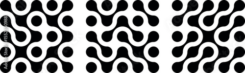 Abstract shape, metaball, morph-balls. Connected dots, science, molecular, nano technology. Set of elements isolated on transparent background.