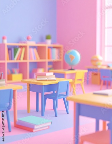 Reskill concept: Hybrid learning environment, traditional and digital blend.