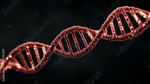 Detailed illustration of a dna strand.