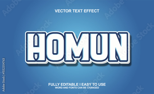 Editable font text effect