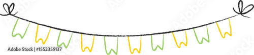 Hand-Drawn Festive Bunting Garland