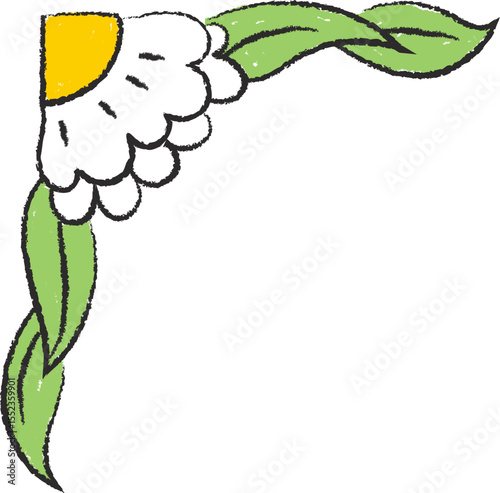 Floral Corner with Leaves