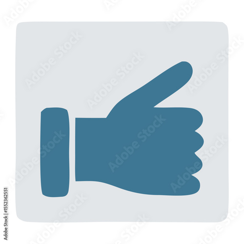 Hand Gesture Icon Thumbs Up, Pointing, Hand Sign,  Digital Illustration, UI Element