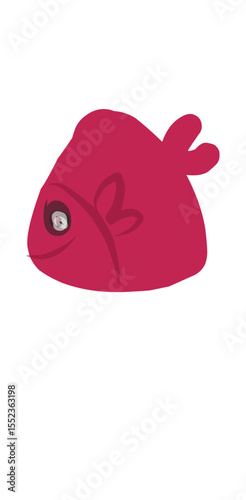 red fish isolated on white