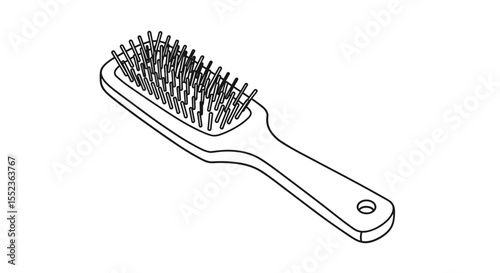 Hairbrush line icon in minimal style for beauty haircare and wellness design