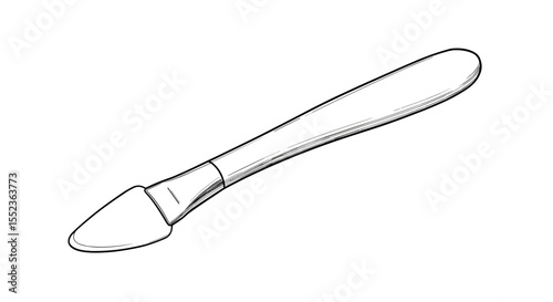 Facial mask brush line icon in minimal style for skincare beauty and wellness design
