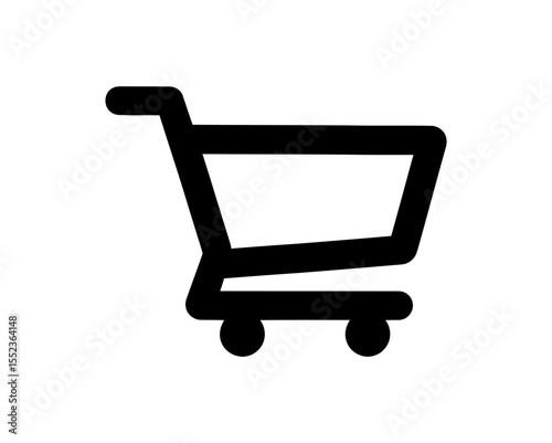 Collection of Shopping Cart Icons Depicted in Black Isolated on White Background