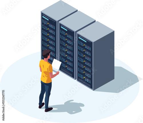 Server room maintenance it professional data center management system administrator network engineer