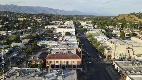 Aerial view of the Highland Park Los Angeles California USA
