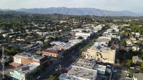 Aerial view of the Highland Park Los Angeles California USA