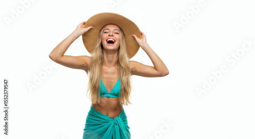 young woman in bikini