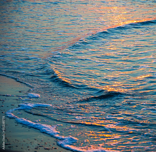 water ripples in sand on beach