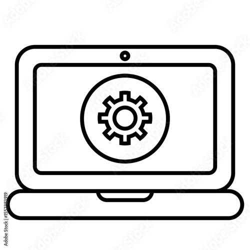 Laptop Setting outline icon