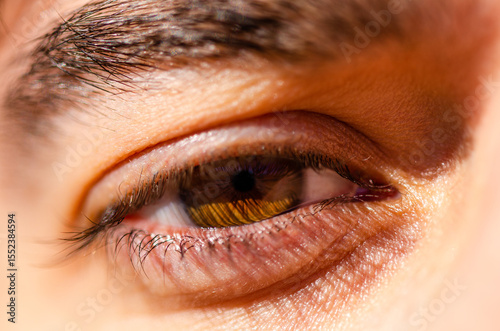 Close up of a brown eye