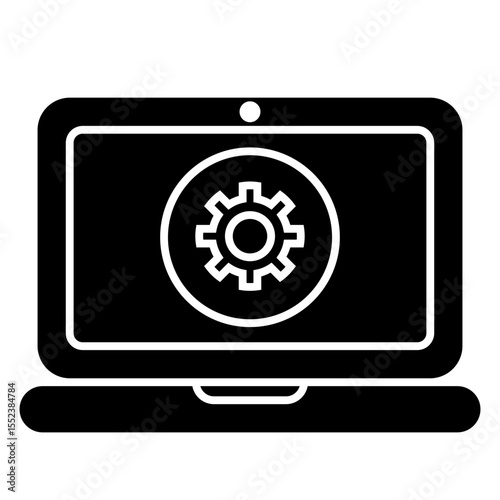 Laptop Setting Solid icon