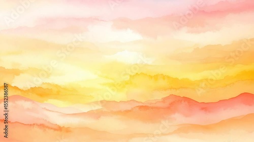 Sunset watercolor sky background