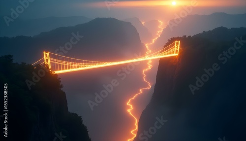 The Luminous Span: A Mirage of Light Beams Across Infinity