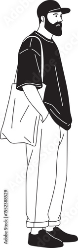 Man in casual attire Illustration 